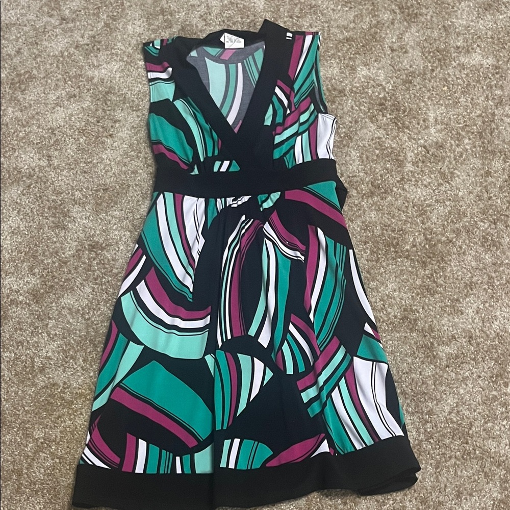 Maurices Multicolor Abstract Midi Dress